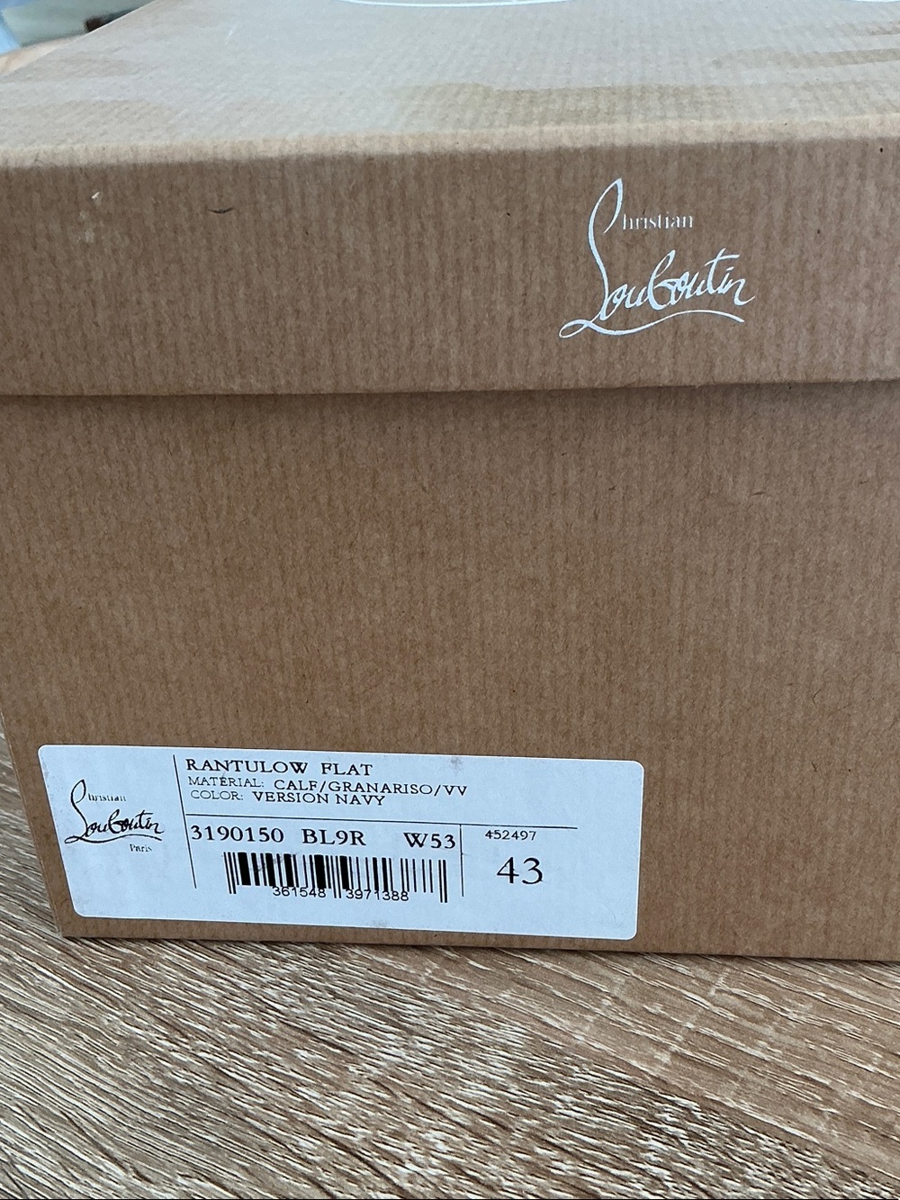Christian Louboutin White & Navy Mesh Low-Top Sneakers (BRAND NEW) - Picture 5 of 5